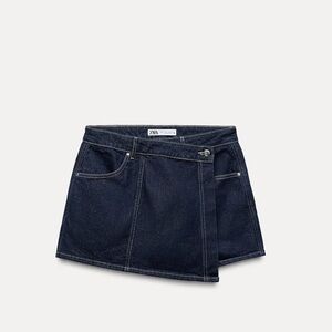 NWT Zara Denim Wrap Skort